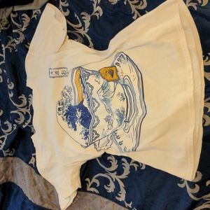 Wave tsunami white shirt